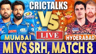 Live MI Vs SRH Match 8 Hyderabad  IPL Live Scores amp Commentary  IPL 2024  3 Overs [upl. by Anayia]