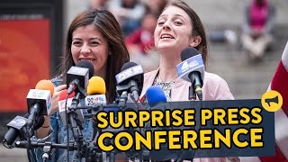 Surprise Press Conference Prank [upl. by Leahcimauhsoj]