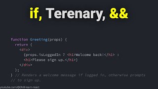 Conditional Rendering in ReactJS [upl. by Ecirtnahs]