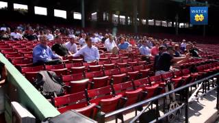 Hockey East Frozen Fenway  First Pitch [upl. by Sikes]