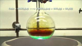 Reaction of copper with nitric acid [upl. by Bernadina]