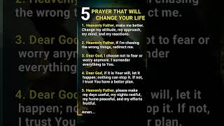 5 Prayer That Will Change Your Life shortsfeed prayerfortoday dailyprayer [upl. by Duahsar]