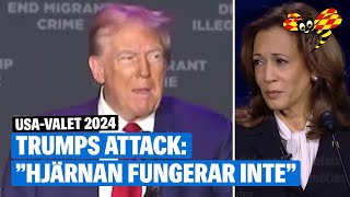 Trump distraheras av fluga â€“ attackerar Biden och Harris [upl. by Ert]