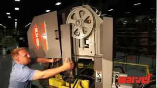 Marvel Manufacturing  Blade Change Procedure  380APC360 Band Saw [upl. by Aimahs]