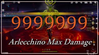 C6 Arlecchino 999 Million Damage Showcase [upl. by Ztirf]