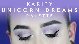 karity unicorn dreams palette eye look  makeup tutorial  the fangirl eclectic [upl. by Farron635]