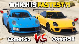 GTA 5 ONLINE  COMET S2 VS COMET SR WHICH IS FASTEST  NEW FASTEST COMET [upl. by Tezil]