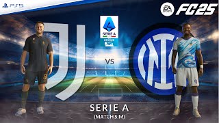 Juventus  Inter ⚽️ Serie A 202425 Match Sim ft Koopmeiners Thuram  FC 25 [upl. by Enimajneb]