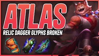 NEW RELIC DAGGER GLYPH IS BROKEN  SMITE Atlas Support Ranked Conquest [upl. by Pelagias858]