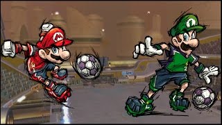 Super Mario Strikers  Mario vs Luigi [upl. by Arodnap]