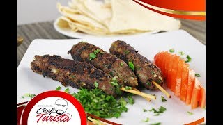 Como hacer kafta o pinchos de carne molida  Cocina arabe  kafta or ground beef skewers arab food [upl. by Atila]