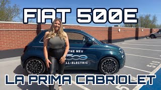 THE BEST CITY EV FIAT 500E LA PRIMA CABRIOLET REVIEW RANGE  SPEC  DRIVE  STYLE [upl. by Eixam]