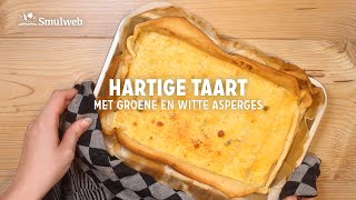 Hartige taart met witte en groene asperges [upl. by Aihsal706]