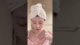 haircare 10stepkoreanskincareroutine morningroutine morningskincareroutine aesthetic [upl. by Acinorav]