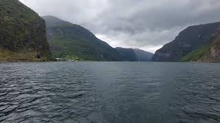 Ferry from Flåm to Gudvangen  Norway in a Nutshell Fjord Cruise [upl. by Adella]