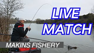 Match Fishing  LIVE MATCH  MAKINS FISHERY Rob Wootton [upl. by Asserat742]