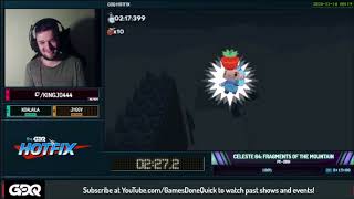 GDQ Hotfix  Celeste 64 Fragments Of The Mountain  100 in 813 By KingJO444 [upl. by Ayit450]