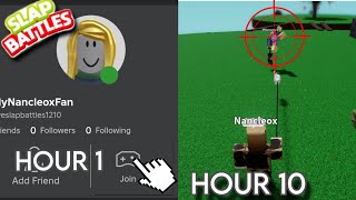 I JOIN MY FOLLOWERS AND TARGET THEM UNTIL THEY REALIZE  Slap Battles Roblox [upl. by Hanoj]