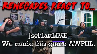 Renegades React to jschlattLIVE  We made this game AWFUL [upl. by Mackintosh533]