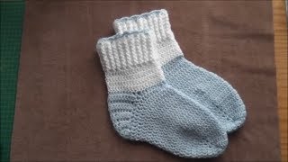 Crochet socks DIY Tutorial  Part 1 of 3 [upl. by Dougall]