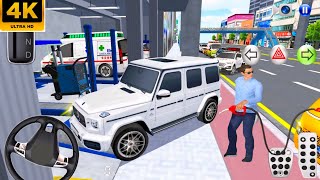 super White Mercedes G63 SUV Parking in Highway Rest Area  3D Driving Class SimulationAndroid game [upl. by Leopold]