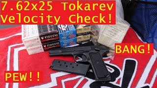 762x25 Tokarev  Velocity Check  Yugo M57 Pistol [upl. by Sedrul]