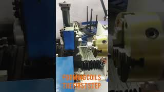 Making bike stand spring CNC coiler engineeringsolutionsspringmanufacturing manufacturingprocess [upl. by Anoyk]