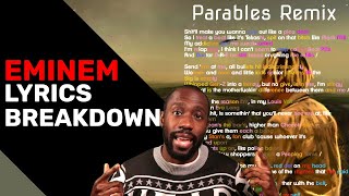 Eminem  Parables Remix Lyrics BREAKDOWN ANALYSIS REVIEW REACTION [upl. by Jenifer]