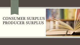 Consumer and Producer Surplus [upl. by Kenta]