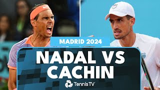 Rafael Nadal vs Pedro Cachin 3Hour Thriller  Madrid 2024 Match Highlights [upl. by Shelden]