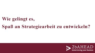 Wie gelingt es Spaß an Strategiearbeit zu entwickeln  Dr Jörg Wallner [upl. by Anaillil]