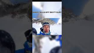 Skier Falls Off 150 Foot Cliff [upl. by Anahcra]