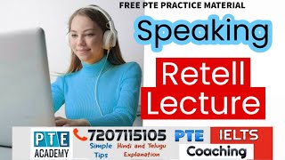 PTE Retell Lecture Practice  PTE Academy [upl. by Adlesirk]