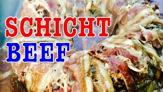 Schichtbeef Schichtfleisch vom falschen Filet ohne Dutch Oven  Klaus grillt [upl. by Ihcalam]