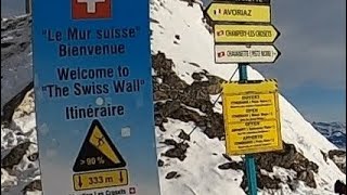 Skiing The Swiss Wall [upl. by Guilbert]