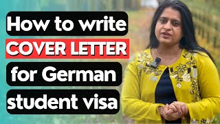 How to write cover letter for Germany German student visa [upl. by Anitsugua9]