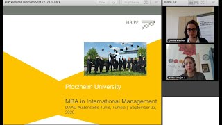 Online Seminar with Pforzheim University  MBA in International Management [upl. by Aridni]