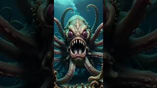 Kraken vs Megalodon The Ultimate Ocean Monster Showdown 🌊 facts urbanlegends cryptozoology [upl. by Notnel85]