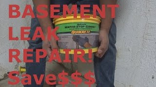 Hydraulic cement Basement Repair [upl. by Kinch]