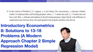 Solutions to 1318 Problems A Modern Approach Chapter 2  Introductory Econometrics 8 [upl. by Navonoj]