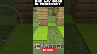 Best one way Door in Minecraft PE shorts minecraft gaming [upl. by Allistir258]