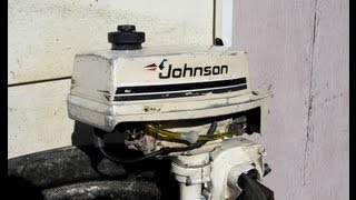 Johnson 2HP Outboard Motor Start Up [upl. by Tebazile]