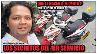 VENTO SPIRIT ZX 150 cc y 170💥 LOS SECRETOS DEL 1ER SERVICIO 😬🛵 EL PRIMER CAMBIO DE ACEITE A MI MOTO [upl. by Nona]