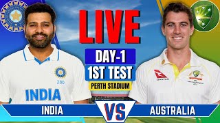 India vs Australia 1st Test Day 1  IND Live Match Today  Live Cricket Match Session 3 [upl. by Chu473]