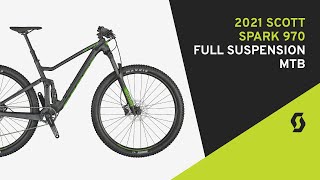 2021 Scott Spark 970 Full Suspension Mountain Bike  Granite Black [upl. by Hsaka]