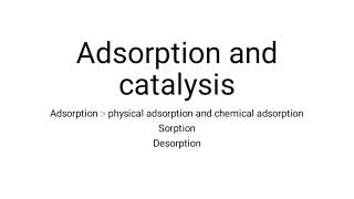 Adsorption and catalysisphysicalchemistry5thsemsecondmodulePART1MalayalamMalayalam Explain [upl. by Puri855]