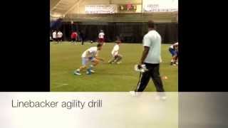 Linebacker Agility Drills [upl. by Ilahtan]