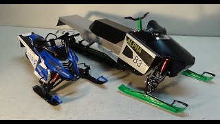 BIG rc snowmobile HOMEMADEfirst testARCTIC CAT ALPHA [upl. by Harland]