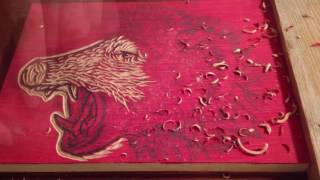 Woodcut Timelapse quotJavelinaquot [upl. by Namsaj]