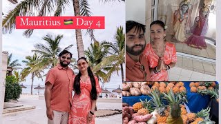 Honeymoon Vlog 5  Mauritius Sagar Shiv Mandir Hindu Temple amp Central Flacq Market [upl. by Brunhilda86]